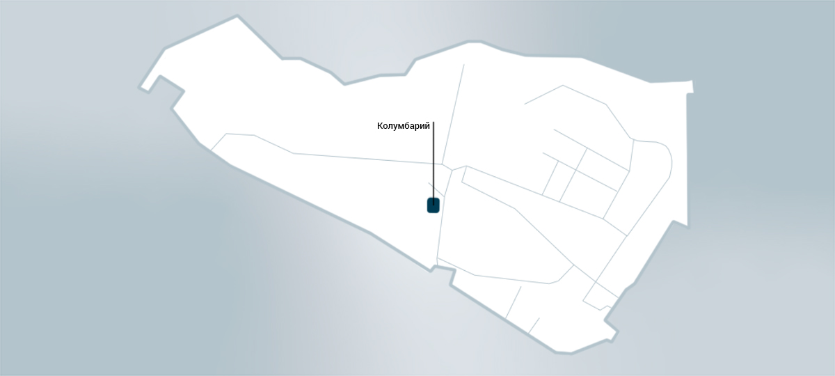 Колумбарий Городского Русского кладбища (Кронштадт), схема Колумбарий Городского Русского кладбища (Кронштадт), схема