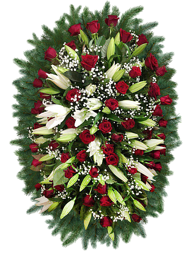 Венок из живых цветов