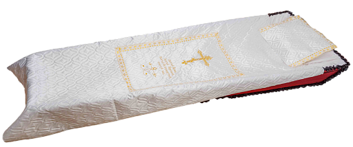 Покрывало атлас  "Стежка с религиозной символики"